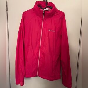 Columbia Nylon Rain Coat Hot pink Size L